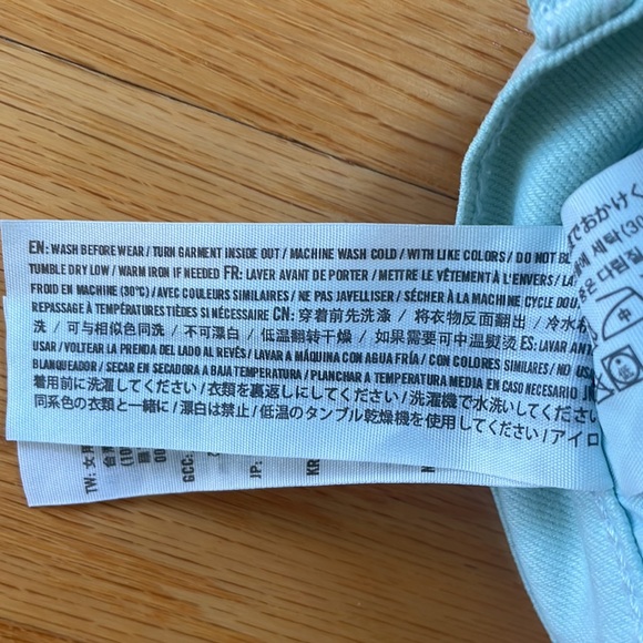 Hollister aqua jean shorts. Junior size 7. 28 waist. - Picture 3 of 3